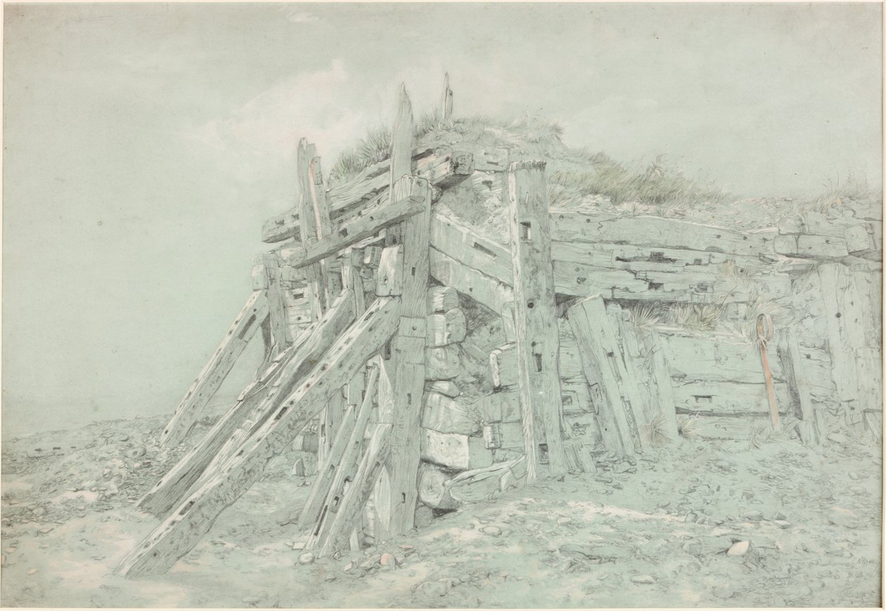 En studie for "Under the Breakwater" (kroppsfarge) av Charles Napier Hemy