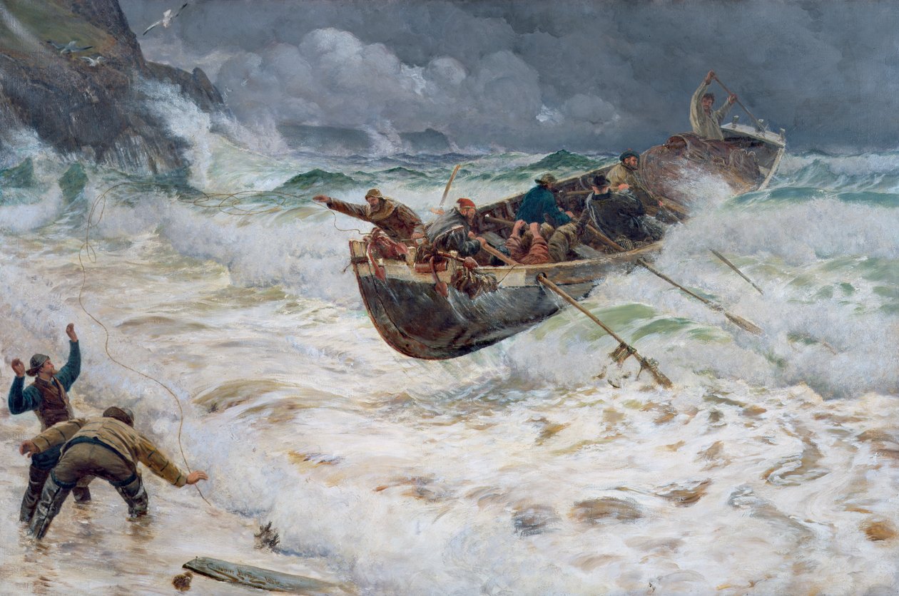 Hvordan båten kom hjem, 1886 av Charles Napier Hemy