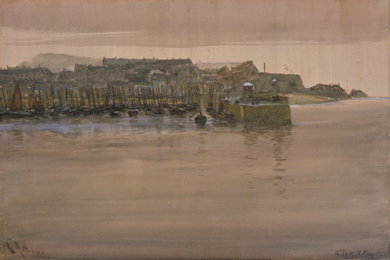 St Ives, juledag, 1908 (wc og gouache på papir) av Charles Napier Hemy