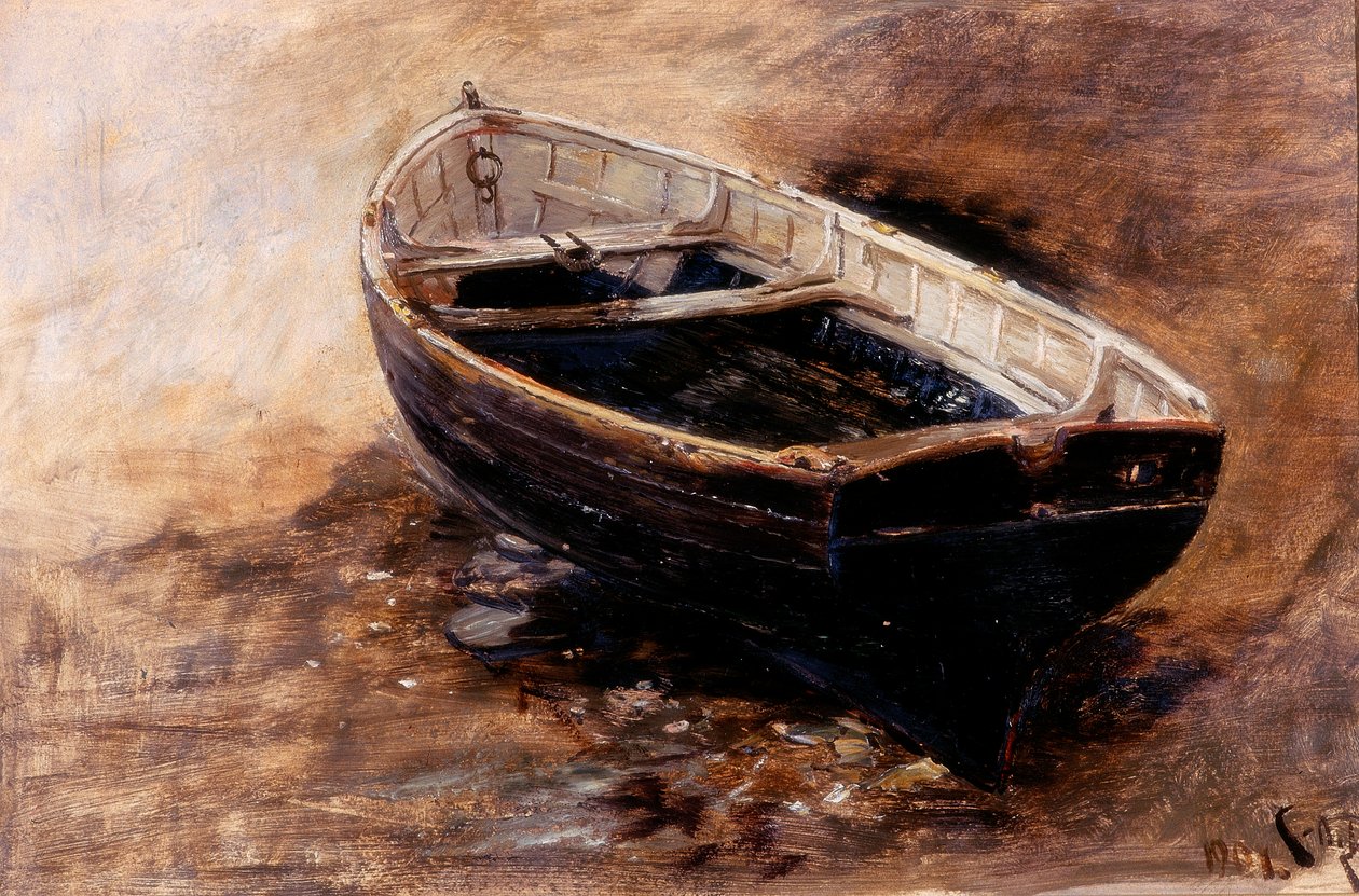 Study of a Jolle, 1901 (olje på papir) av Charles Napier Hemy