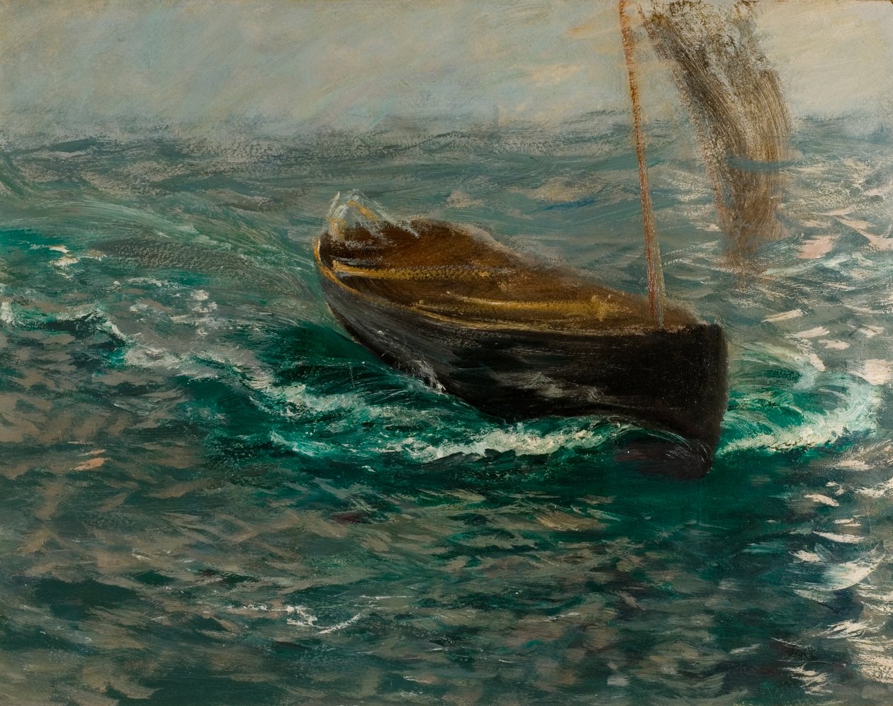 Studie av en seiljolle (olje på papir) av Charles Napier Hemy