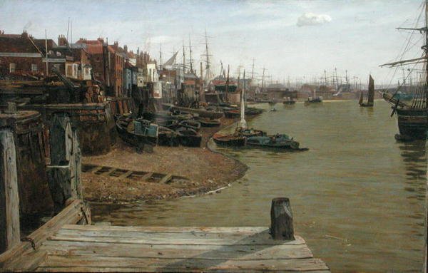 Themsen ved Limehouse av Charles Napier Hemy