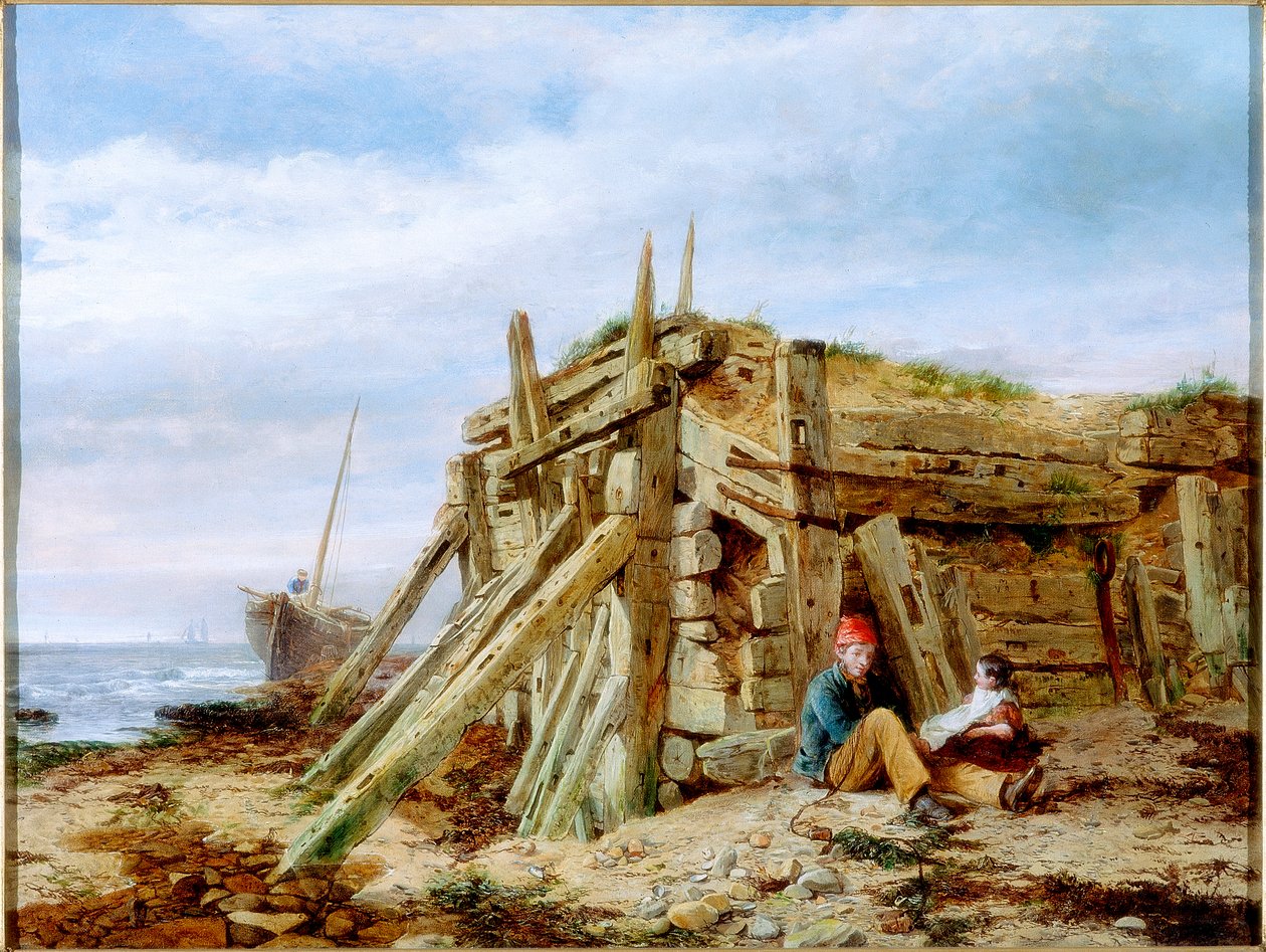 Under moloen, ca. 1863 av Charles Napier Hemy