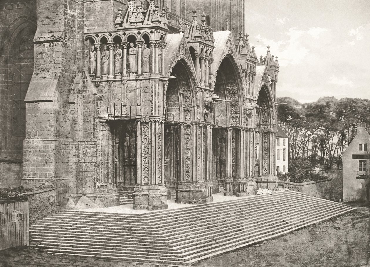 Katedralen i Chartres - Sørportalen, 12. århundre av Charles Nègre