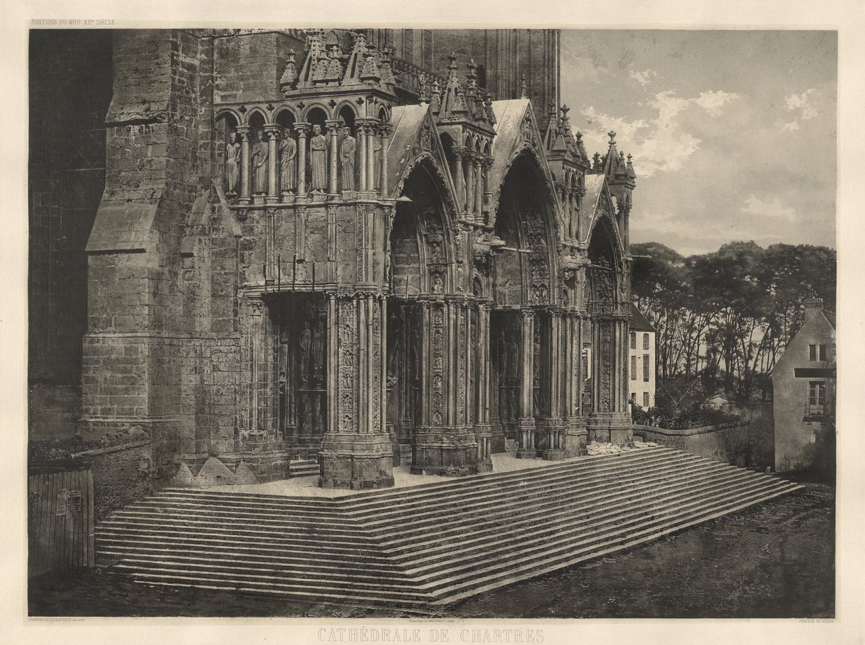 Katedralen i Chartres. Sørportalen. av Charles Nègre