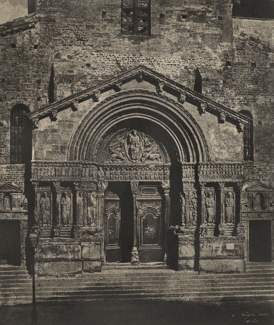 Portalen til Saint-Trophime i Arles av Charles Nègre