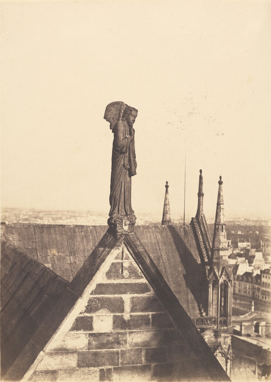 Oppstandelsens engel på taket av Notre-Dame, Paris av Charles Nègre