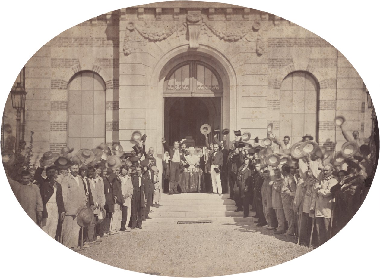 Imperial Asylum of Vincennes: 15. august, Salute to the Emperor, 1859. av Charles Nègre