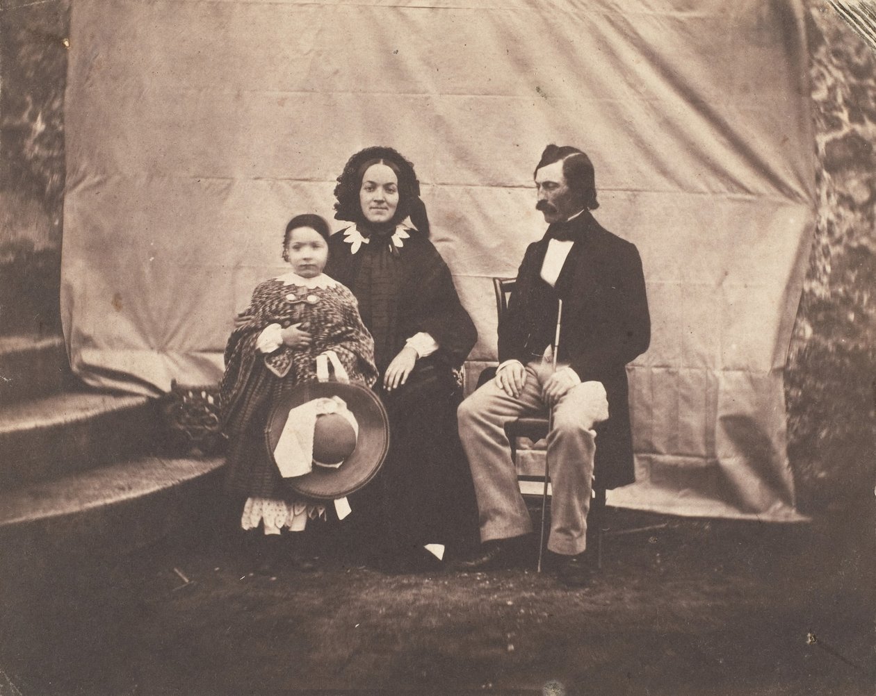 [Familiegruppe], 1854. av Charles Nègre