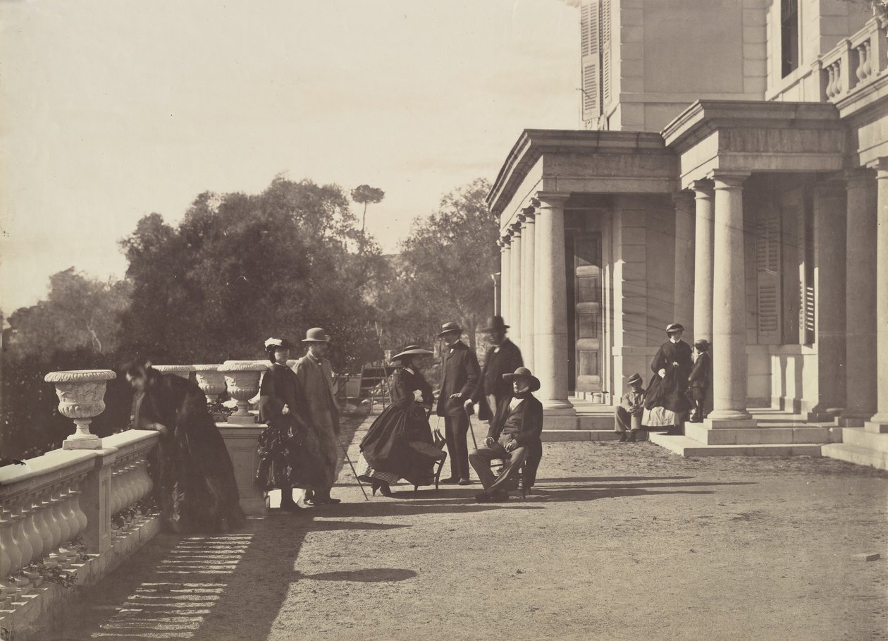 [Lord Brougham og hans familie, Cannes], 1862. av Charles Nègre