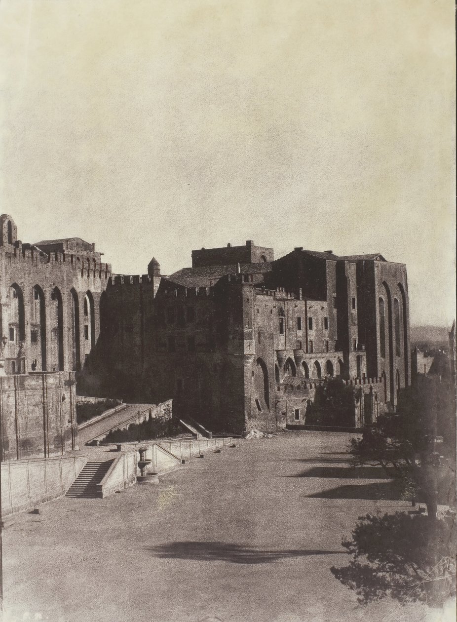 Pavens palass, Avignon, ca. 1851, trykt 1970. av Charles Nègre
