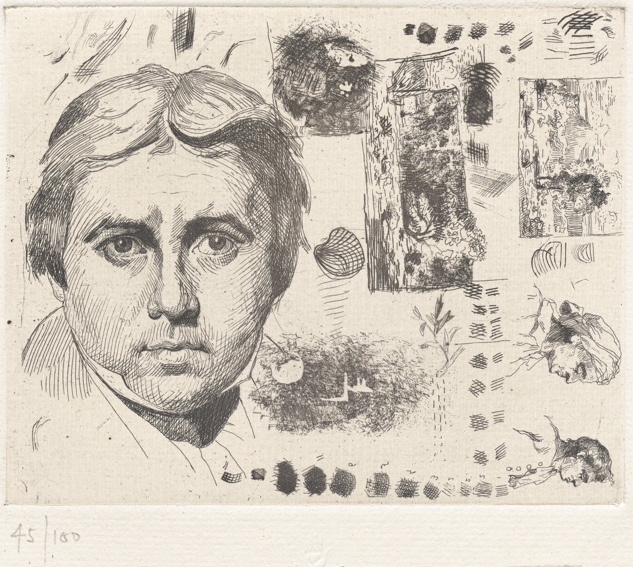 Portrait d'Ingres (Portrait of Ingres) av Charles Nègre, André Jammes
