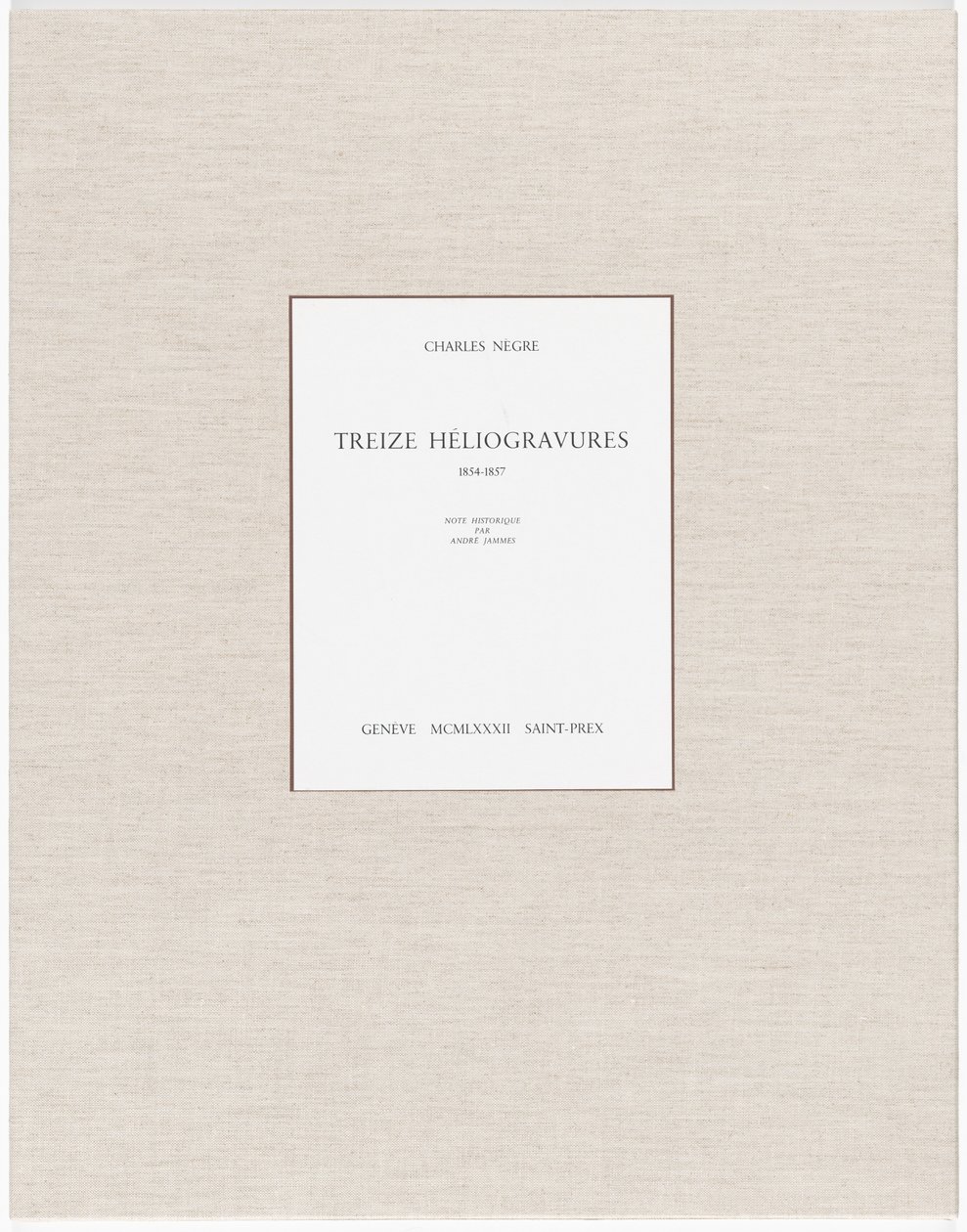 Tretten heliogravurer av Charles Nègre, André Jammes