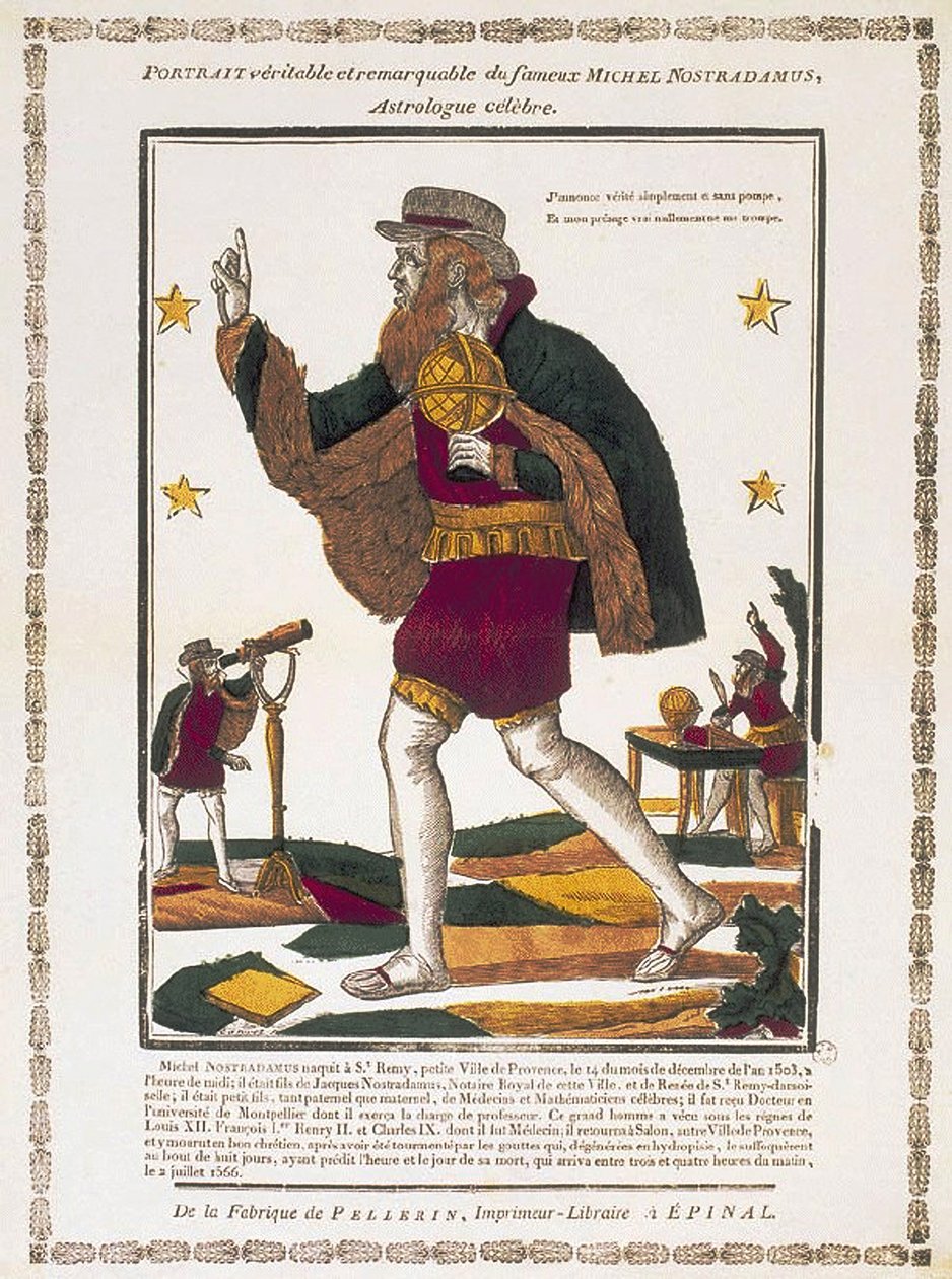 Michel de Nostredame 1503-1566, ca. 1810 av Charles Nicolas Canivet