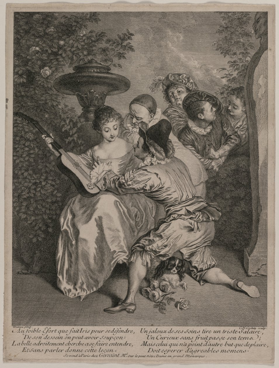 The Romancer, 1727. av Charles Nicolas Cochin