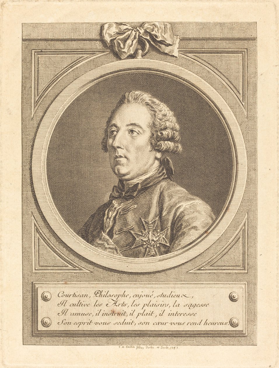Louis Cesar fra La Baume-le-Blanc av Charles Nicolas Cochin II