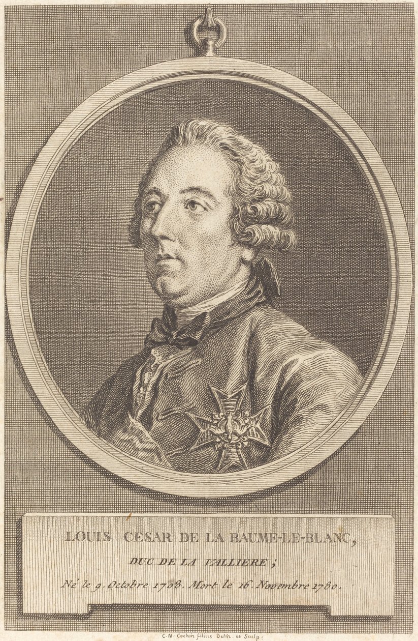 Louis Cesar fra La Baume-le-Blanc av Charles Nicolas Cochin II