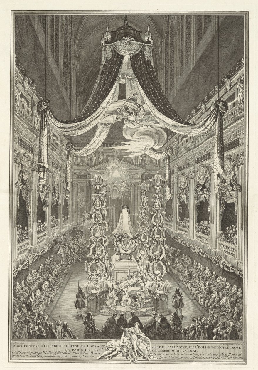 Undertakere av Elisabeth Therese av Lorraine av Charles Nicolas Cochin II