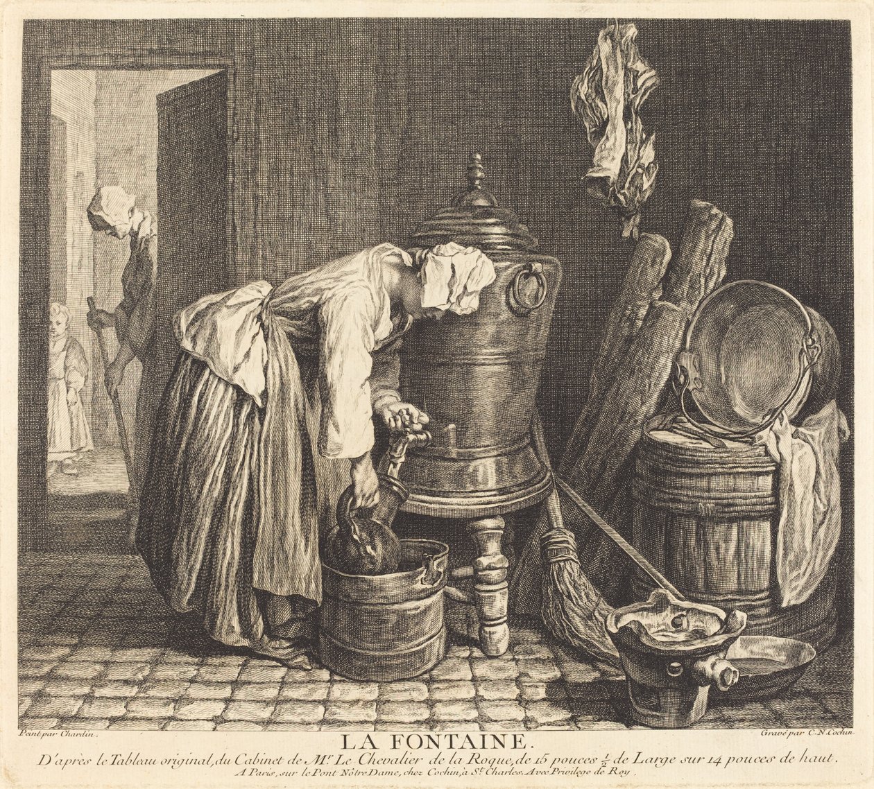 Fontene av Charles Nicolas Cochin I after Jean Siméon Chardin