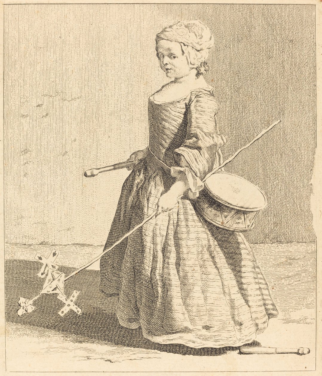 Den unge soldat av Charles Nicolas Cochin I after Jean Siméon Chardin