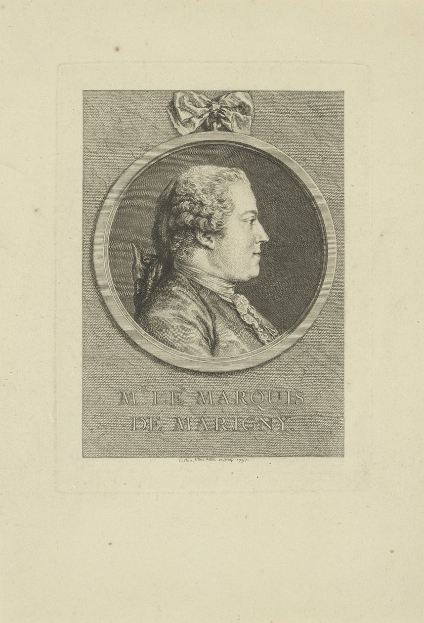 Abel-François Poisson de Vandières, markis de Marigny 1727-1781, 1757. av Charles Nicolas Cochin the younger