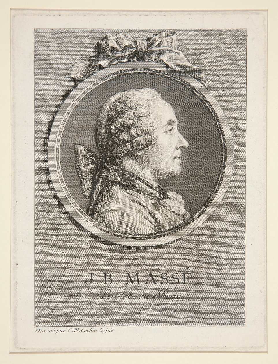 Portrett av Jean-Baptiste Masse av Charles Nicolas Cochin the younger
