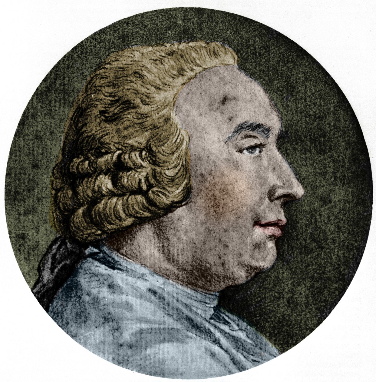 Portrett av David Hume, skotsk filosof (1711 til 1776) Tegning av Charles - Nicolas Cochin Jr. av Charles Nicolas II Cochin