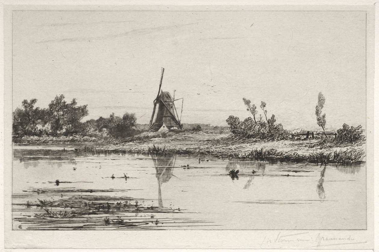 The Edge at the Gein av Charles Nicolas Storm van 