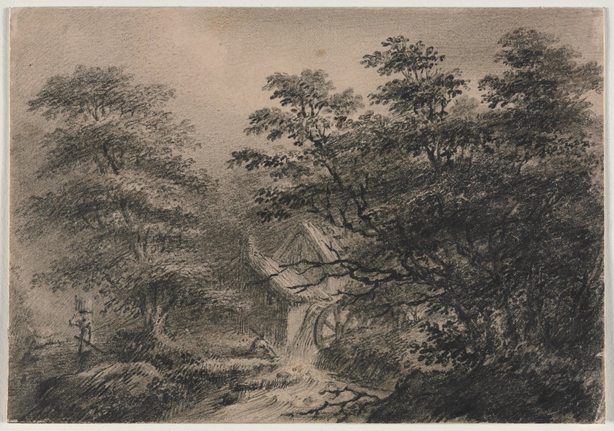 Landskap med en mølle. av Charles Norris