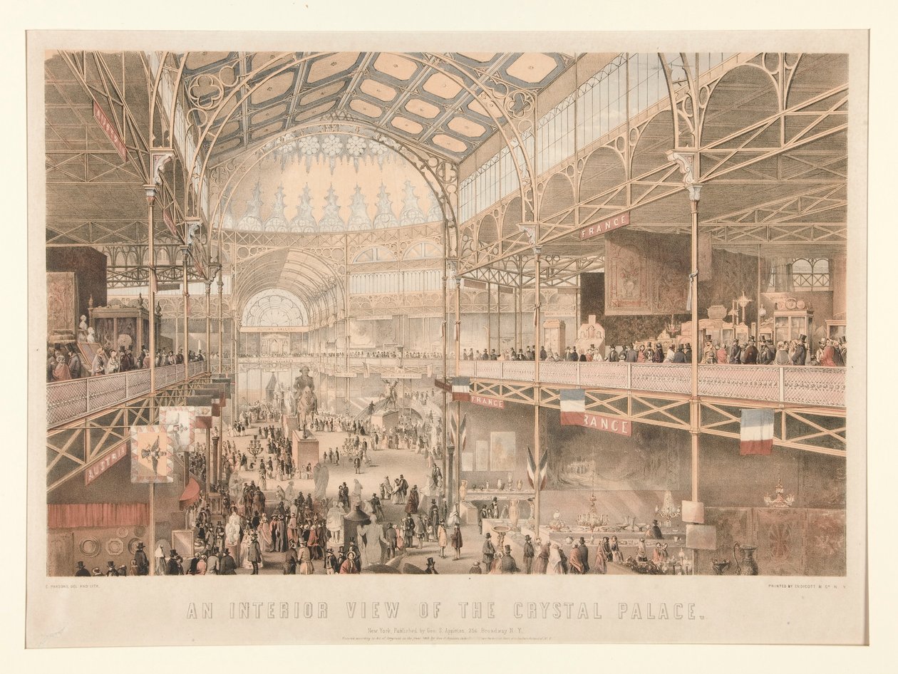 En innvendig utsikt over Crystal Palace av Charles Parsons