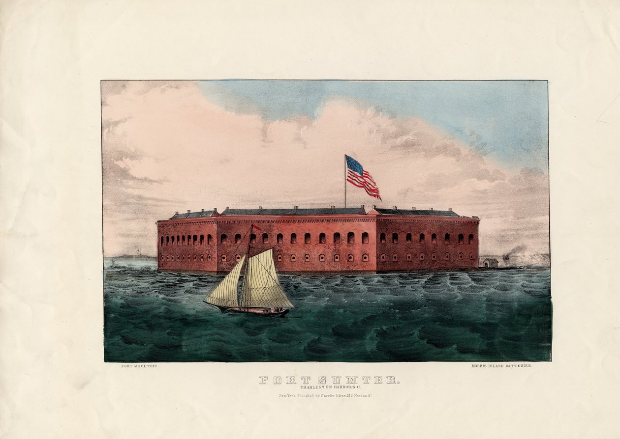Fort Sumter: Charleston Harbor, SC, pub. av Currier und Ives, ca. 1861 av Charles Parsons