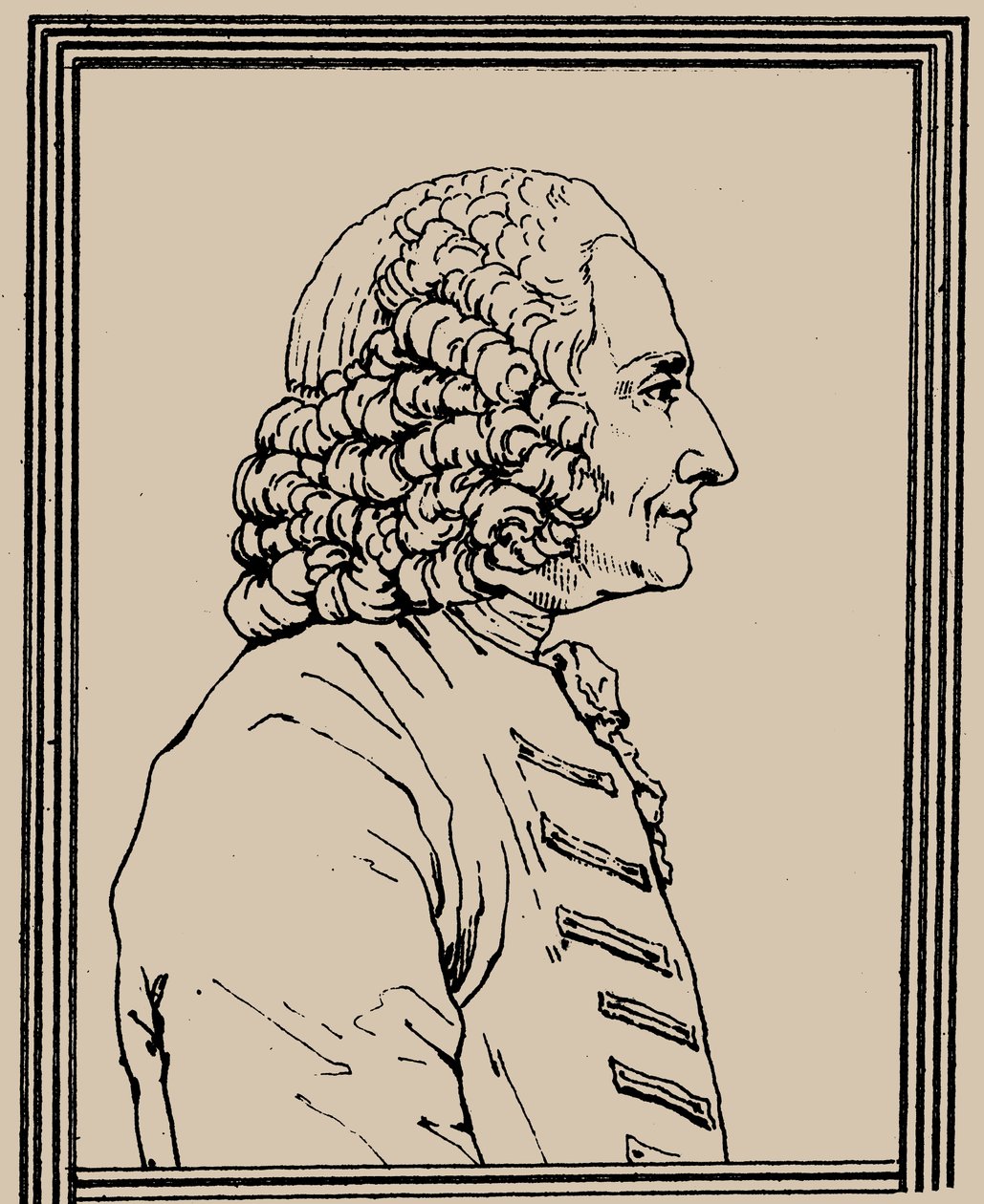 Portrett av komponisten Jean-Philippe Rameau 1683-1764, ca. 1800. av Charles Paul Landon
