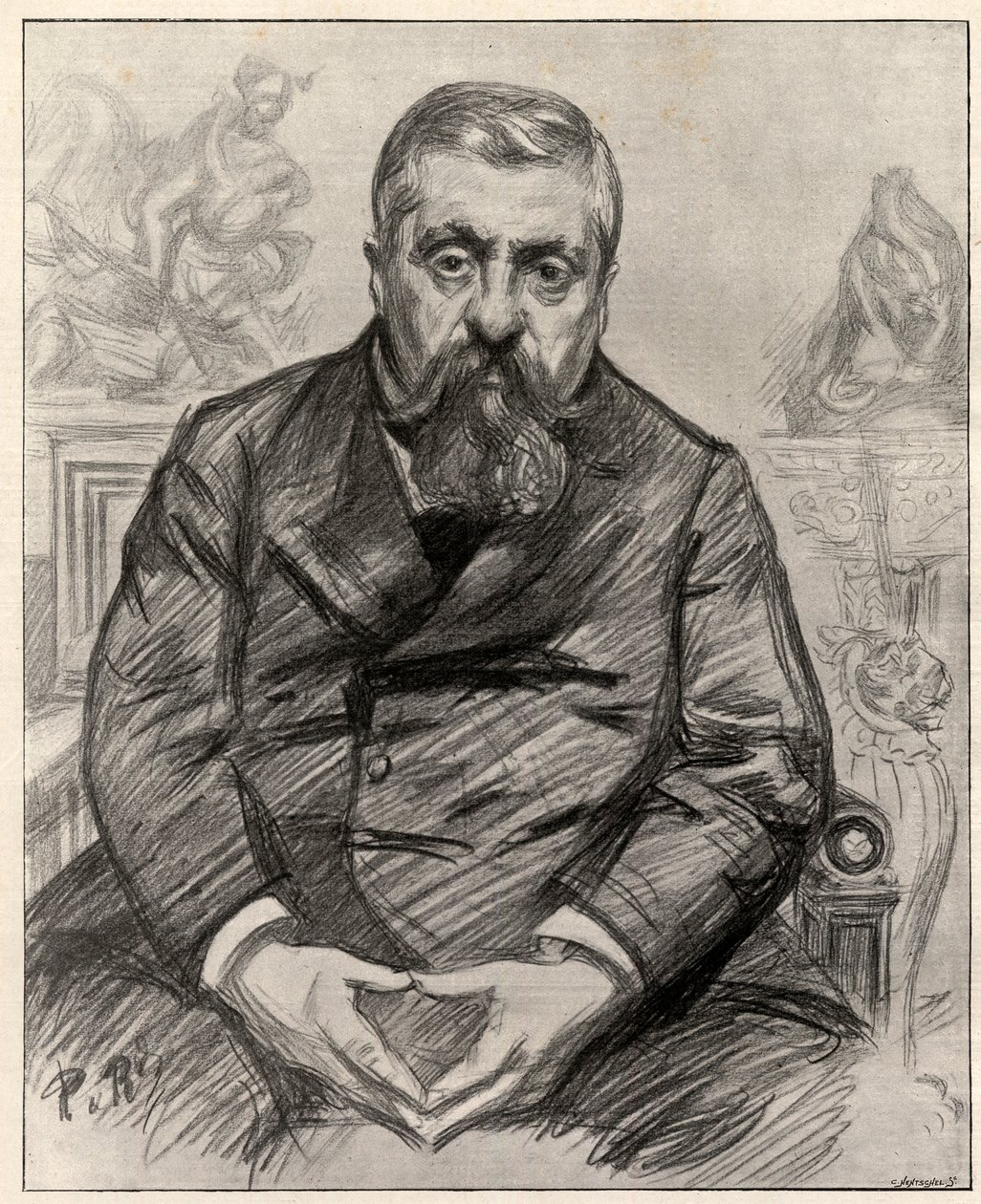 Portrett av Charles Alexandre Dupuy (1851-1923), fransk statsmann. av Charles Paul Renouard