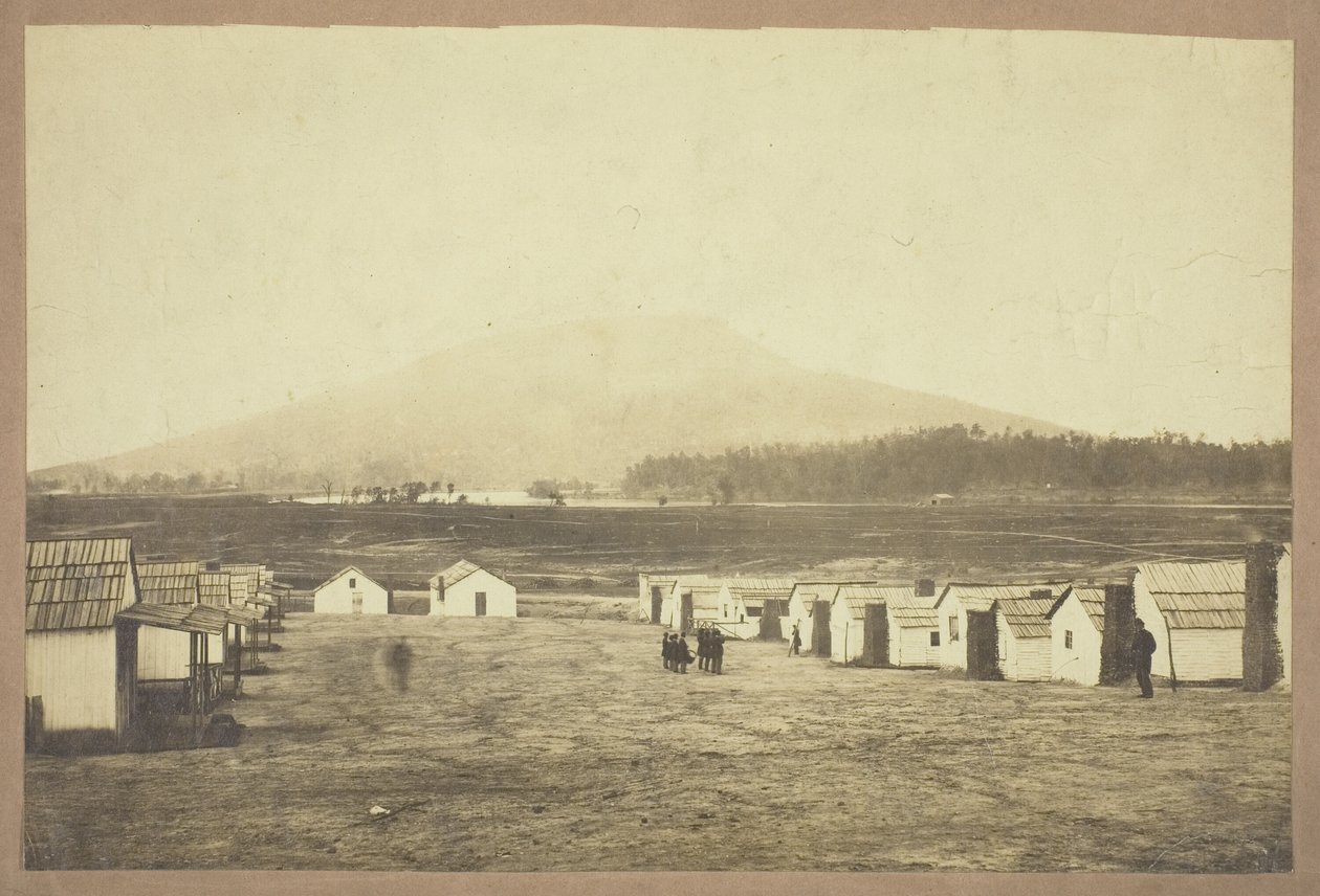Uten tittel (Hærleir, kanskje fra slaget ved Lookout Mountain, Chattanooga, Tennessee) av Charles Peck