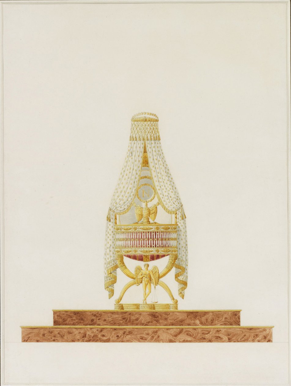 Design av bassinet for Hans Majestet Kongen av Roma, 1811 av Charles Percier