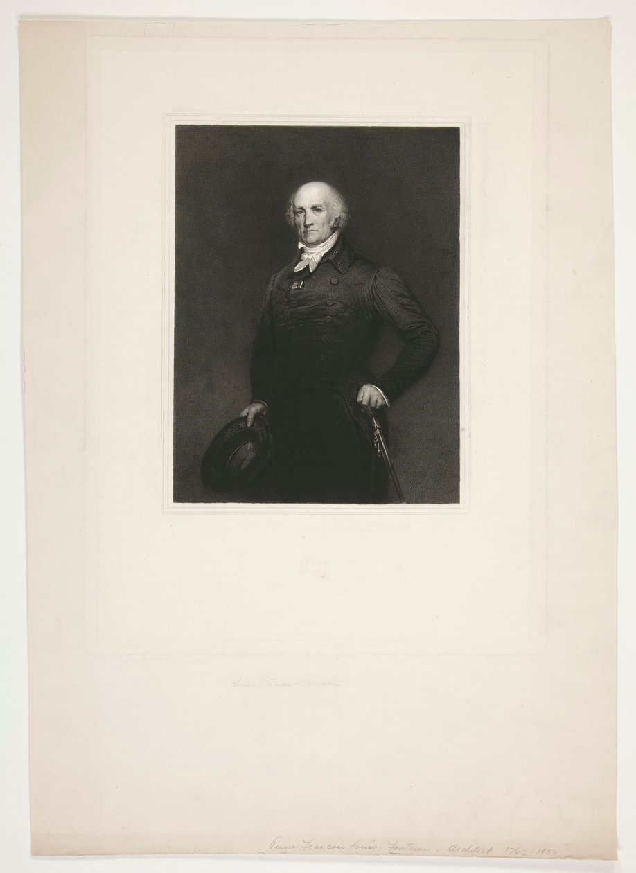 Portrett av Pierre-Fran?ois L?onard Fontaine av Charles Percier