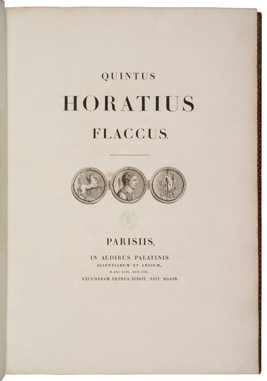 Tittelsiden til Quintus Horatius Flaccus av Charles Percier