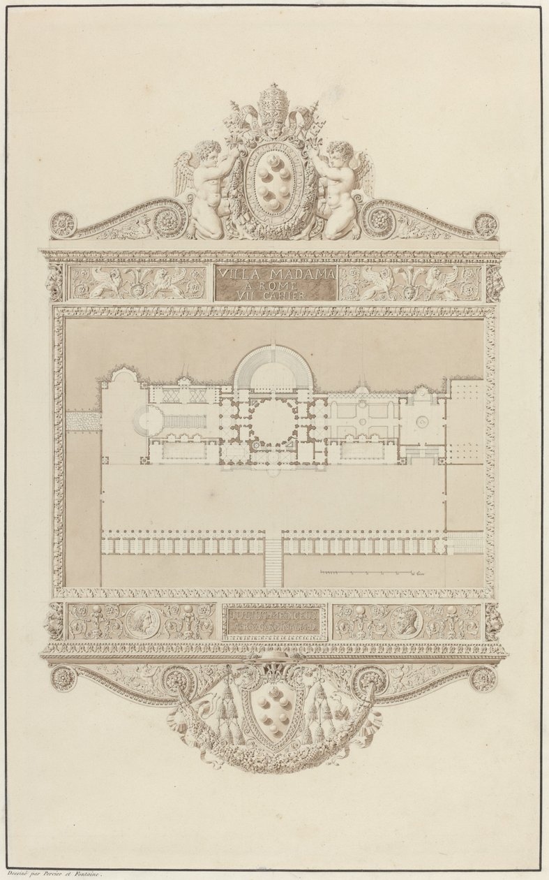 Villa Madama i Roma av Charles Percier and Pierre François Léonard Fontaine