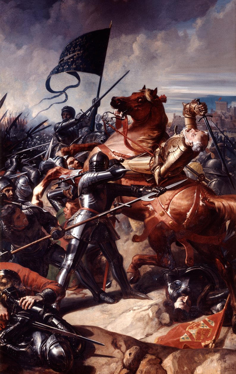 Slaget ved Castillon, 1453 1800-tallet av Charles Philippe Auguste Lariviere