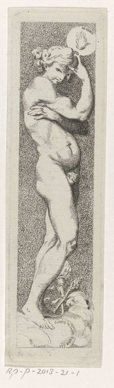 det genie The Genie (tittel på objekt) av Charles Philippe Campion de Tersan