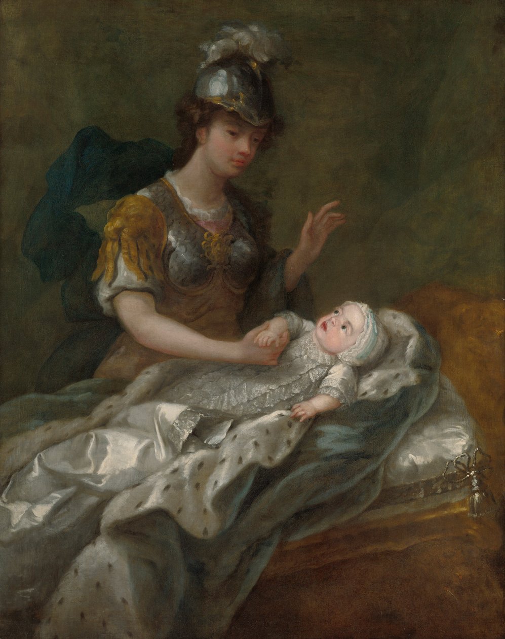 Prinsesse Augusta som baby, med Britannia av Charles Philips