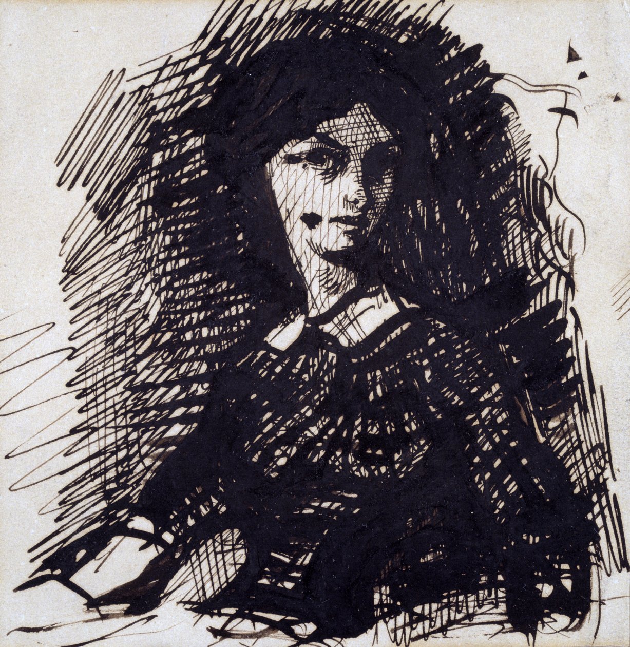 Portrett av Jeanne Duval, midten av 1800-tallet av Charles Pierre Baudelaire
