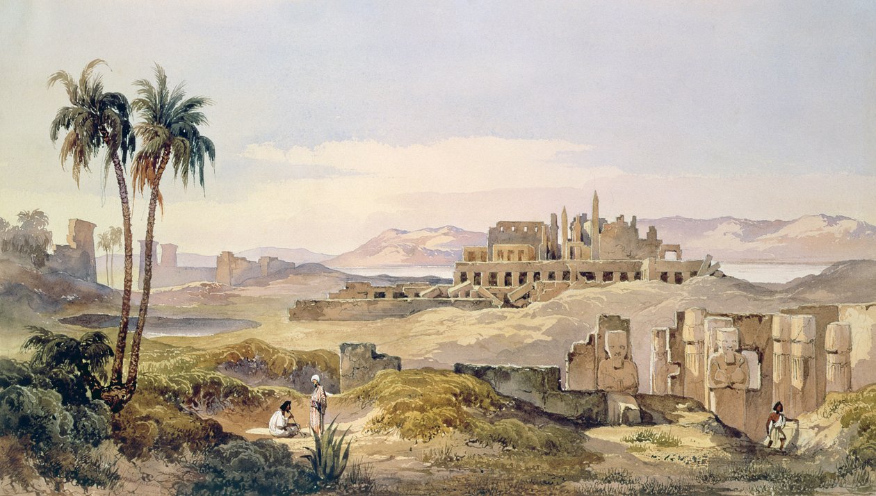 Utsikt over ruinene av Karnak i Egypt av Charles Pierron