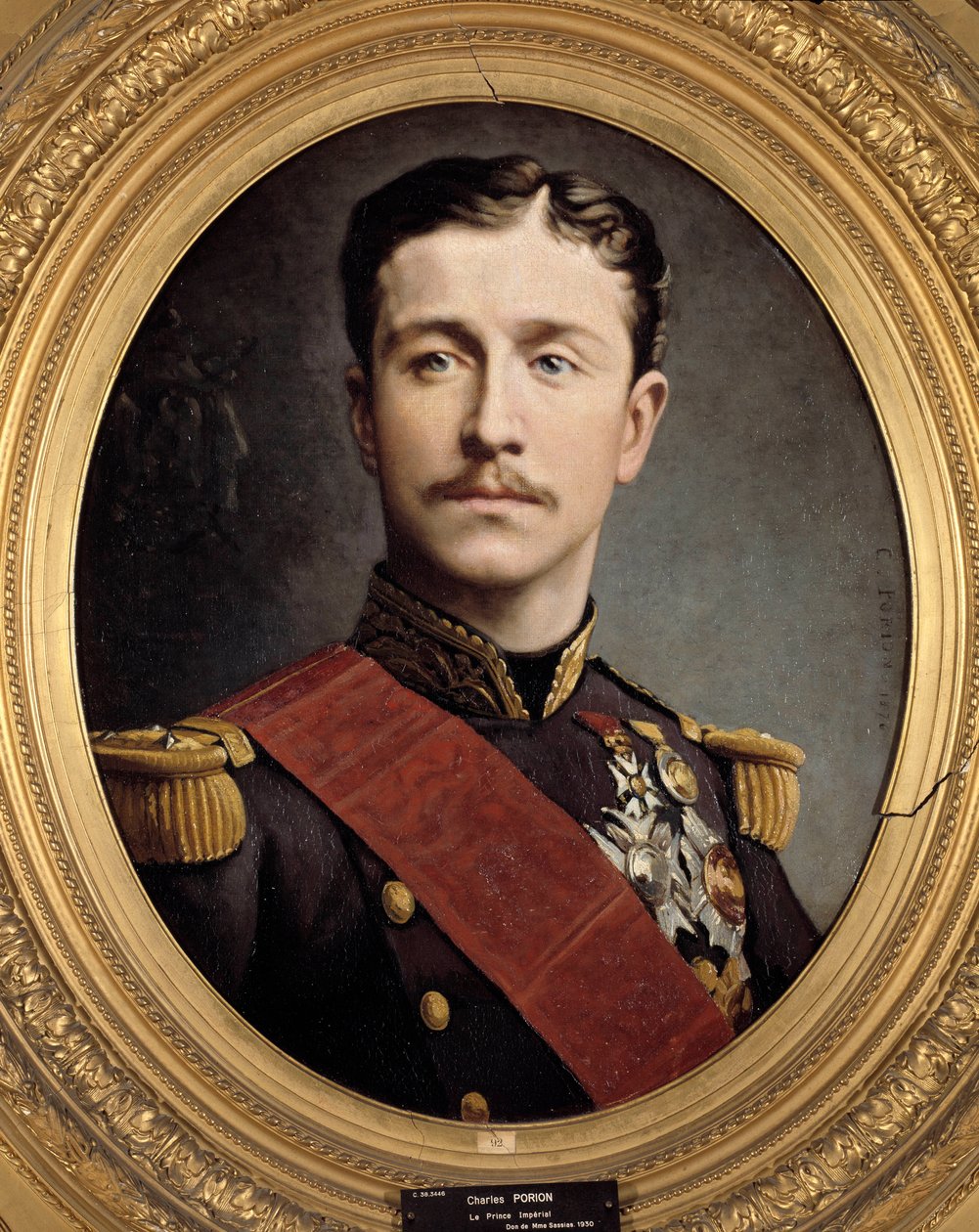 Portrett av prins keiserlige Eugene Louis Napoleon (1856 - 1879), sønn av Napoleon III. Maleri av Charles Porion (1800-tallet) av Charles Porion