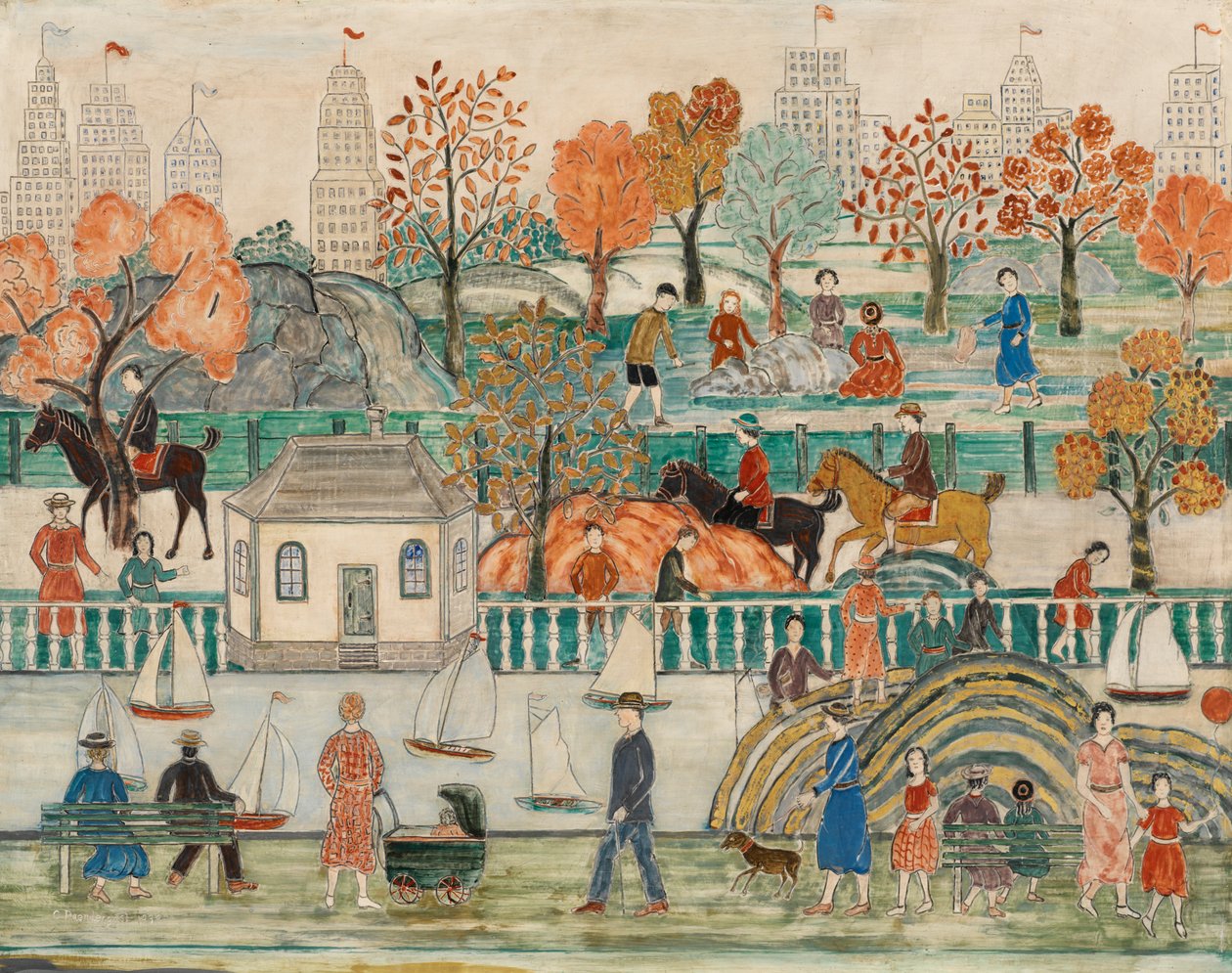Central Park av Charles Prendergast