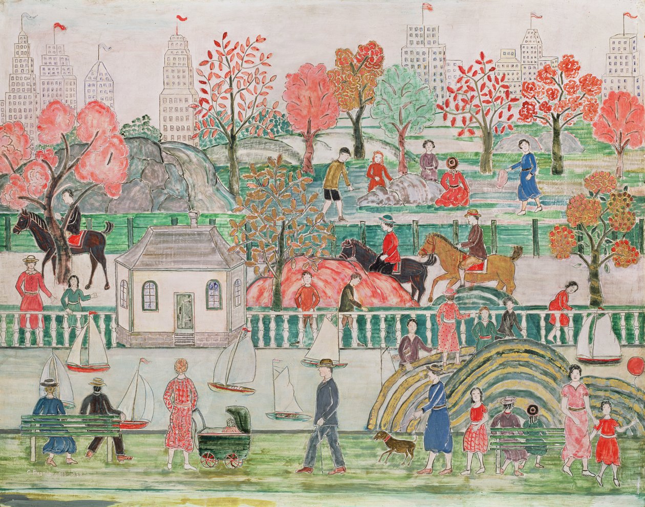 Central Park av Charles Prendergast