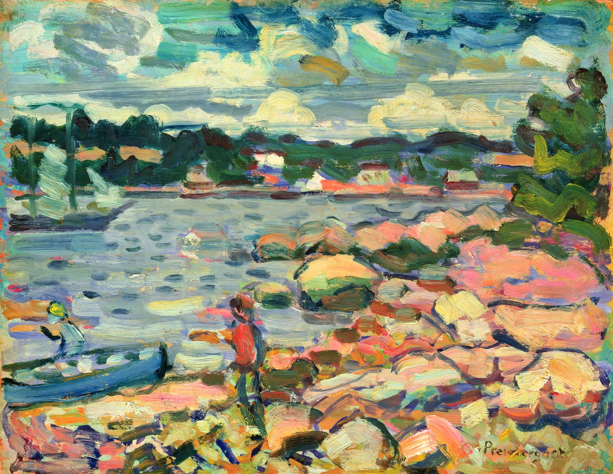 Symfoni i blått, Brooksville, Maine av Charles Prendergast