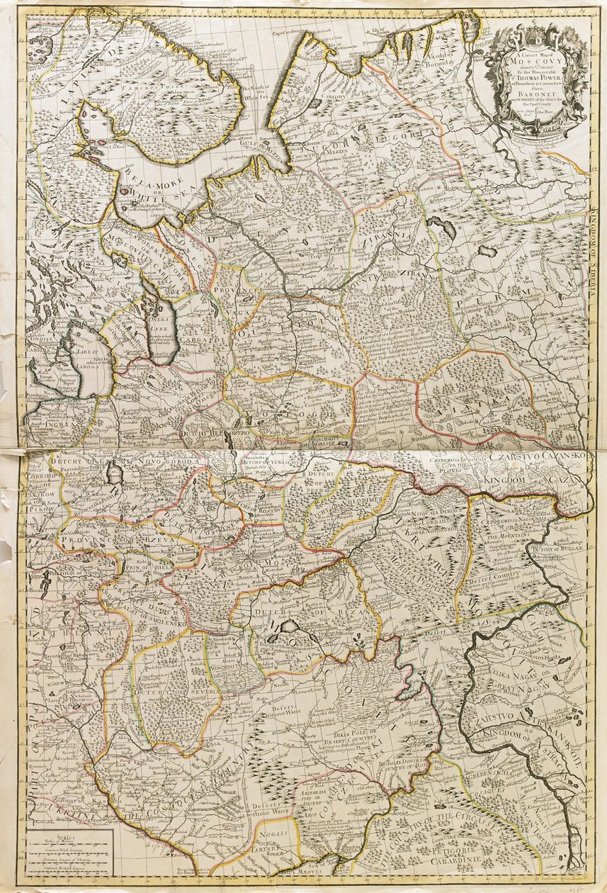 Kart over Muscovy av Charles Price