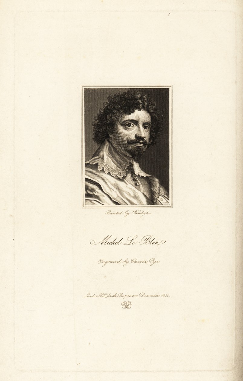 Portrett av Michel le Blon av Charles Pye