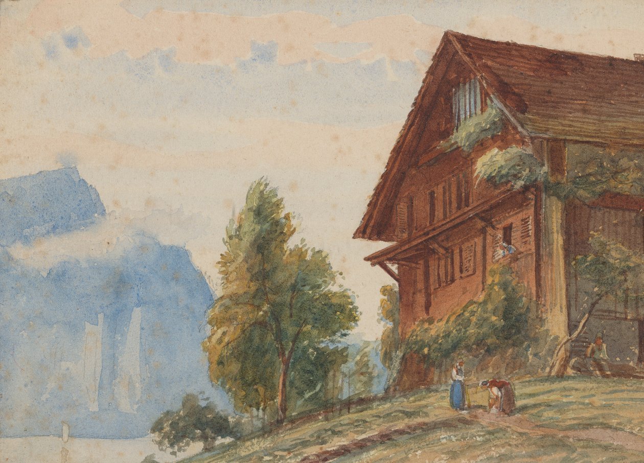 Hytte med figurer av Charles Reginald Aston
